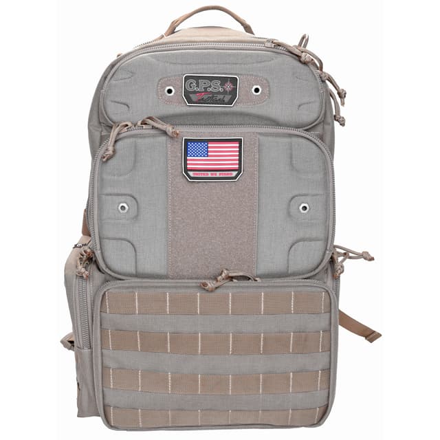 GPS Bags T1913BPT Tactical Backpack Tan 1000D Polyester 4 Handguns