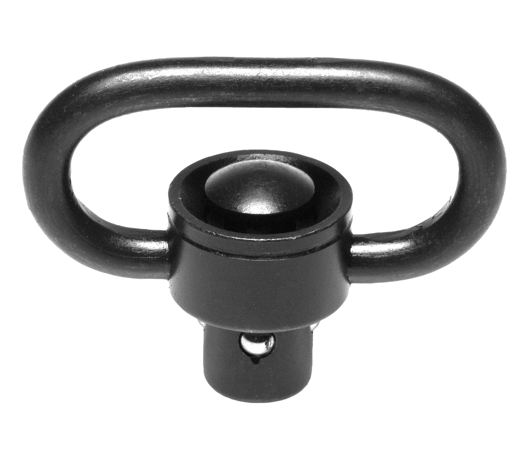 Troy Ind SMOUSSQ00BT00 SSQD Swivel 1" Push Button Black Stainless Steel