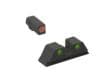 Meprolight USA 412293131 Hyper-Bright  Green Tritium Orange Outline Front Sight-Green Tritium Black Outline Rear Sight Kimber 1911 Micro
