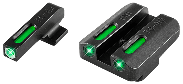 Truglo TFX Front Rear Sights Green Tritium White Outline