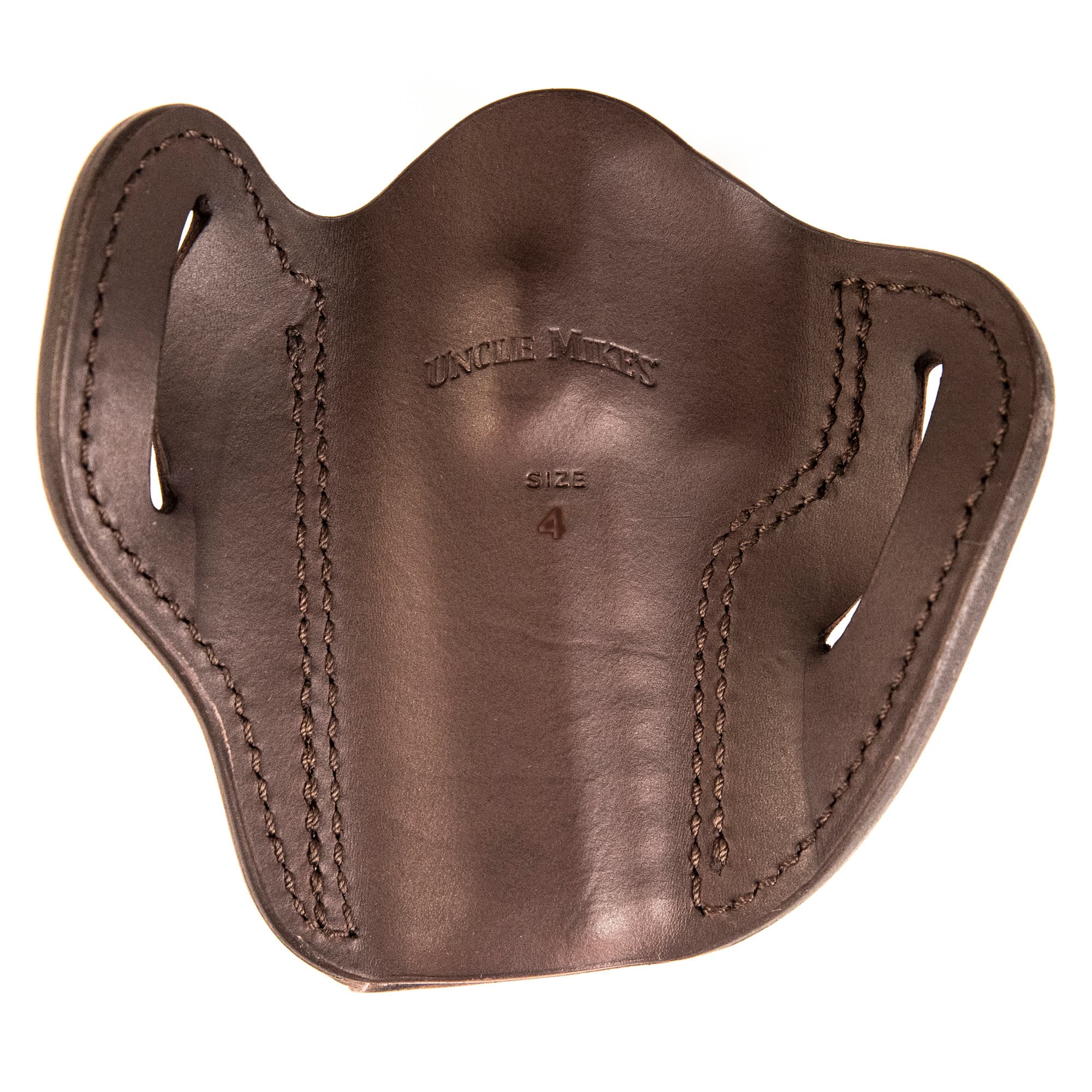 Uncle Mikes-leather(1791) UMOWB4BRWR Outside The Waistband Holster OWB Size 04 Brown Leather Belt Slide Fits Sig P320 Right Hand