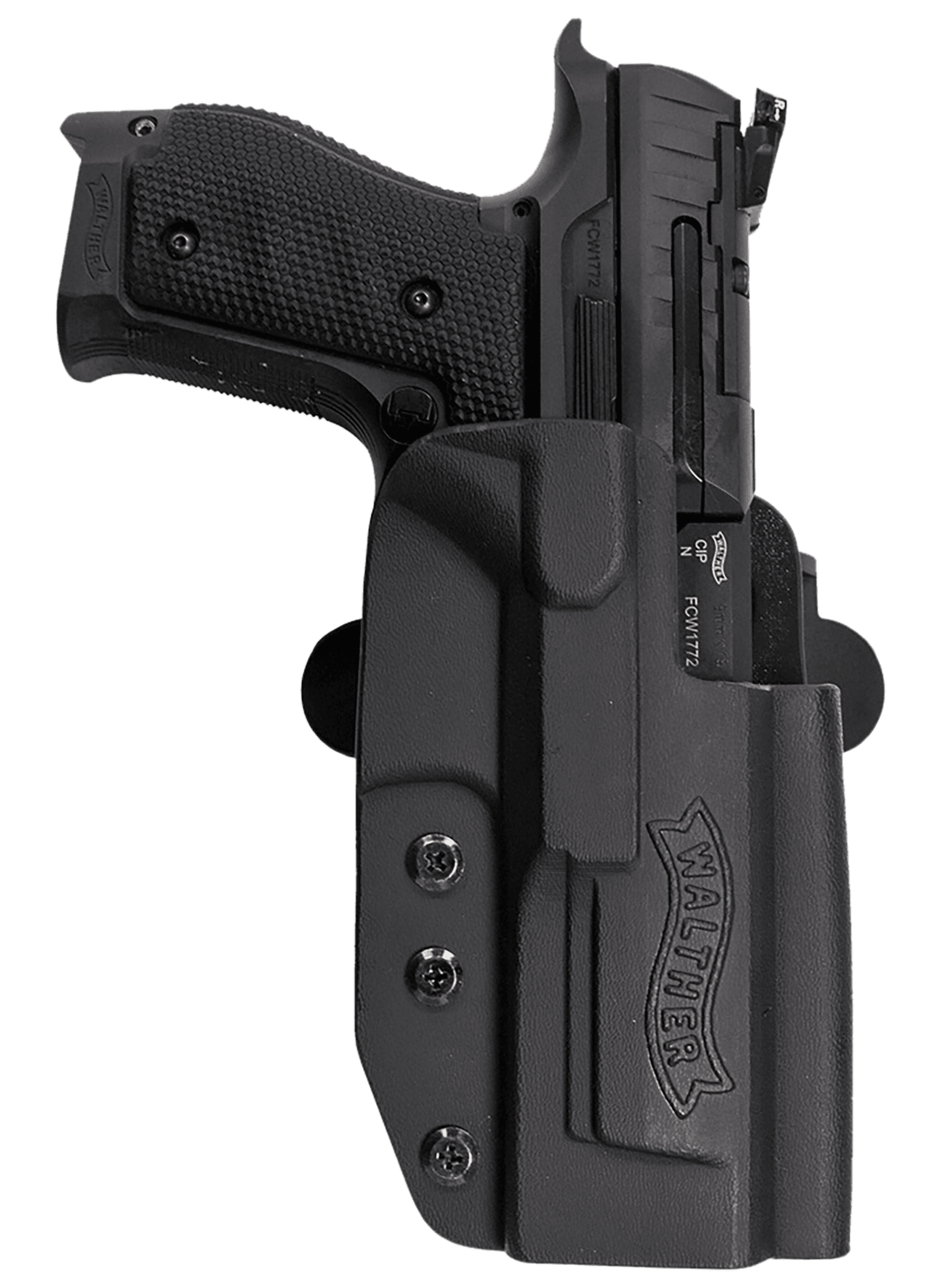 Walther Arms 5130217 PPQ Q5 Match Steel Frame OWB Holster Black Kydex Belt Slide