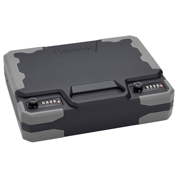 Hornady 95260 TrekLite Lock Box XXL Combination Key Entry Black Holds 2 Handguns Polycarbonate