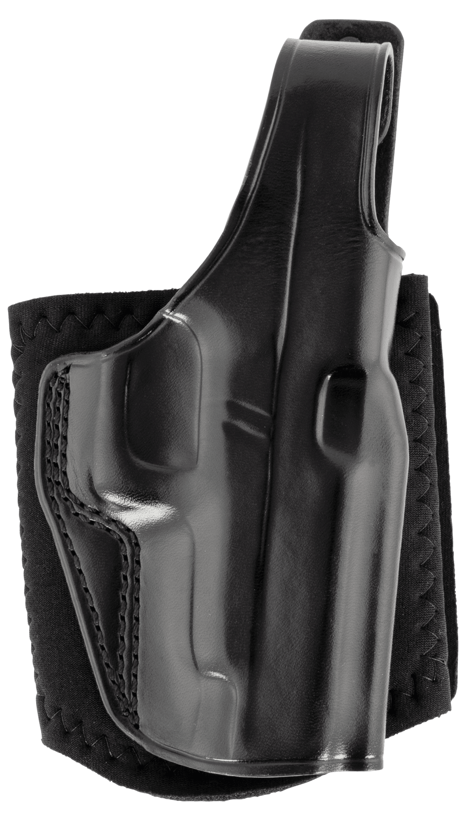 Galco AG834B Ankle Glove  Size Fits Ankles up to 13" Black Leather Hook & Loop Compatible w/Glock 48/Glock 48 MOS Right Hand