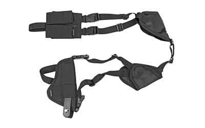 Bulldog WSHD8 Deluxe Shoulder Harness Black Nylon Harness Fits Glock 21 Fits Glock 37 Fits 3.50-5" Barrel Ambidextrous