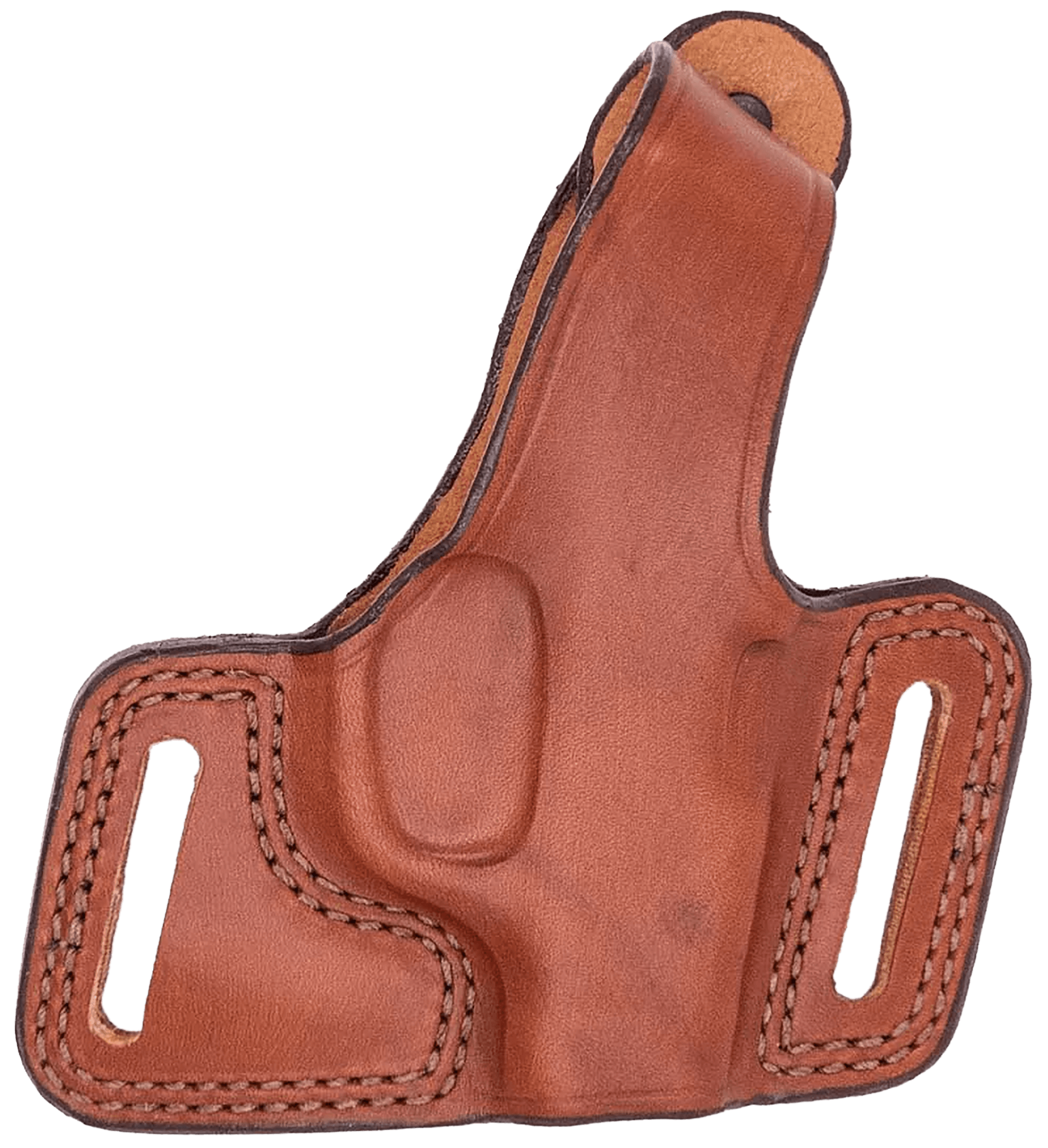 Bianchi 15190 Black Widow OWB Size 14 Tan Leather Belt Slide Fits Glock 17 Fits Glock 19 Fits Glock 22 Right Hand