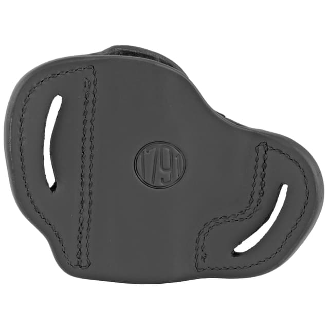 1791 Gunleather BHCSBLR BHC OWB Size C Stealth Black Leather Belt Slide Compatible w/Glock 43/Sig P365/Walther PPK Right Hand