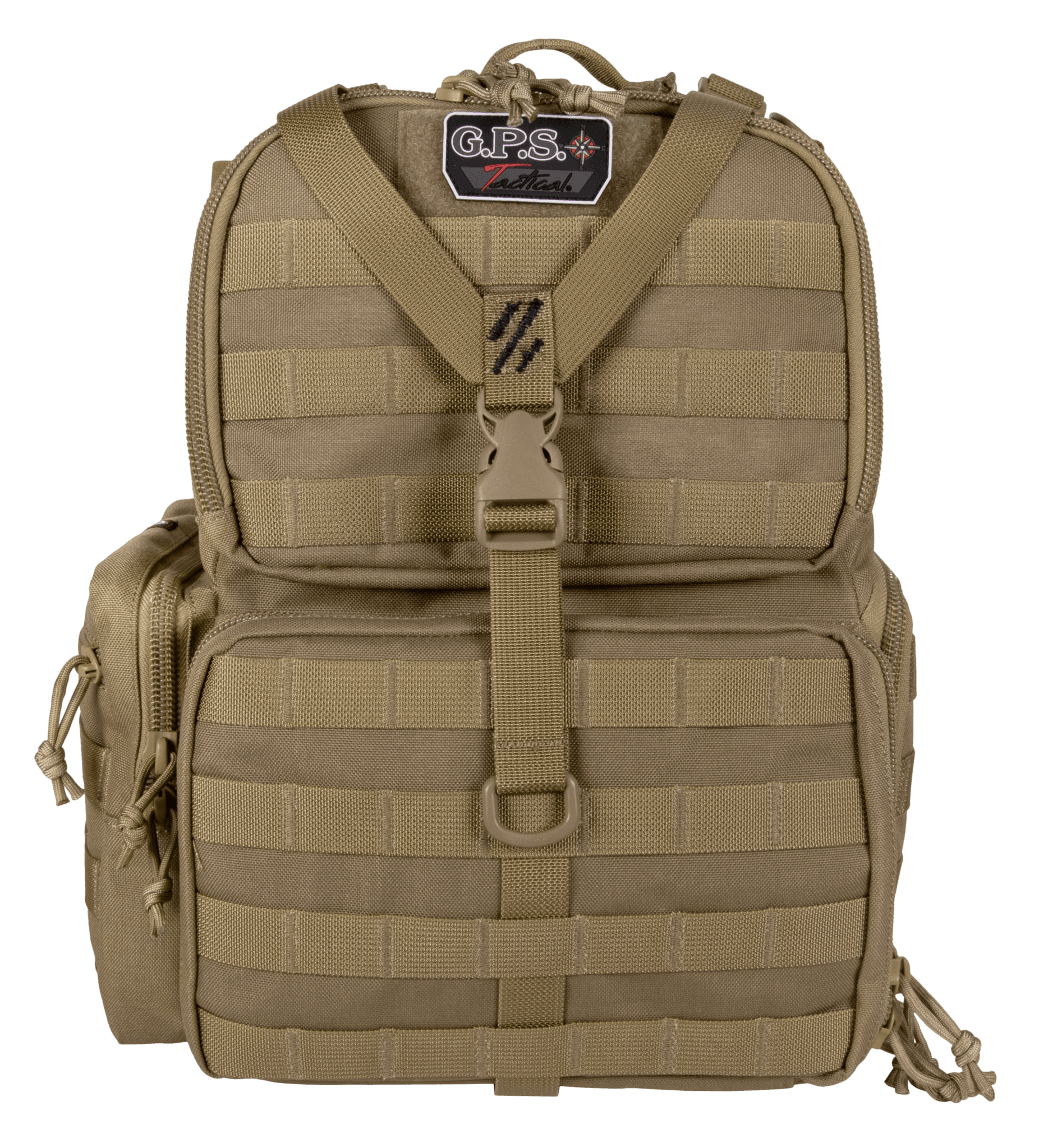 GPS Bags T1612BPT Tactical Range Backpack Tan 1000D Nylon Teflon Coating 3 Handguns
