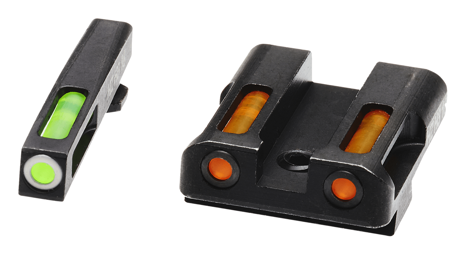 Hiviz LiteWave H3 Glock Front Green Tritium White Outline Rear Orange Fiber