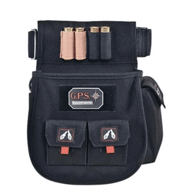 GPS Bags 1093CSP Deluxe Double Shotshell Pouch Olive Polyester Waist Mount 30-52" Belt