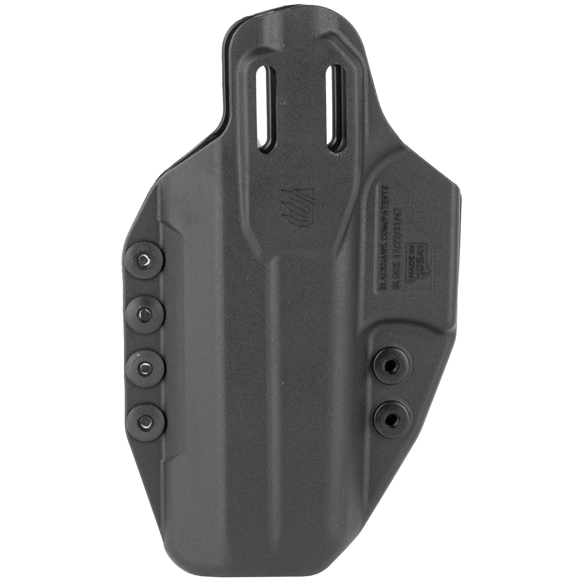 Blackhawk 416000BK Stache  IWB Size 00 Black Polymer Belt Clip Compatible w/Glock 17/22/31/47 Ambidextrous