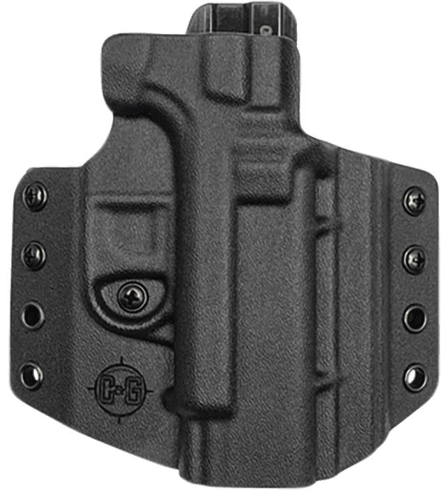 C&G Holsters 0006100 Covert OWB Black Kydex Belt Loop Fits Glock 19 Fits Glock 23 Fits Glock 45