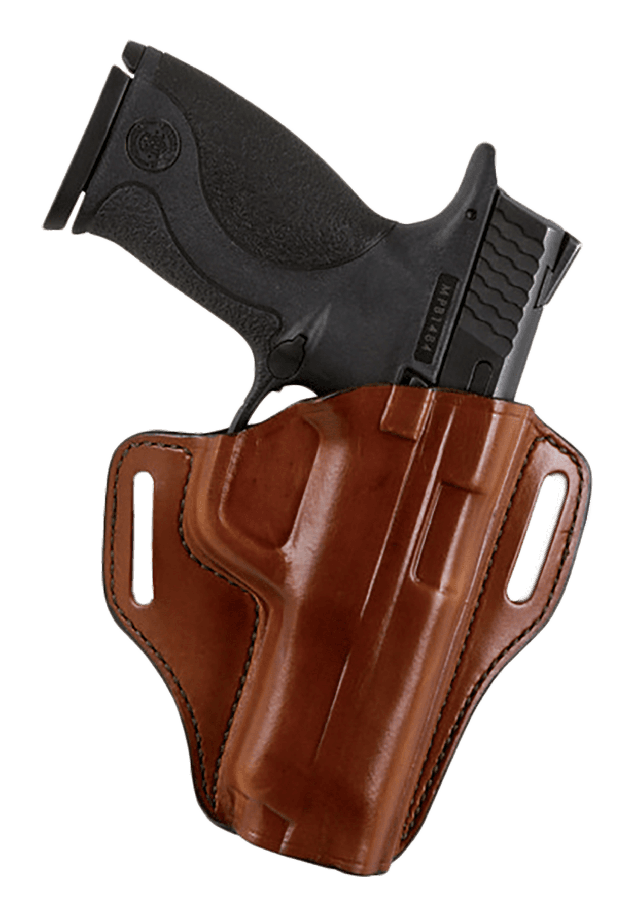 Bianchi 25032 57 Remedy OWB Size 22A Tan Leather Belt Slide Fits Ruger LCR Right Hand