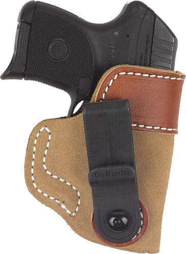DeSantis Gunhide 106NAX3Z0 Sof-Tuck IWB Natural Leather/Suede Belt Clip Fits Sig P938 Fits Kimber Solo Right Hand
