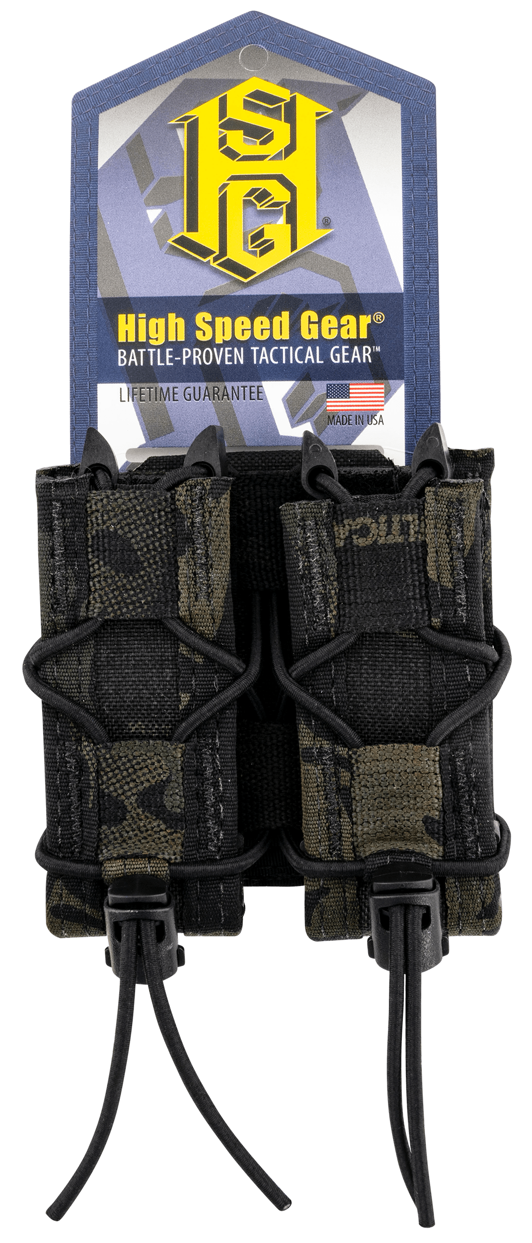 High Speed Gear 13PT12MB TACO Mag Pouch Double MultiCam Black Nylon Belt Belts 2.25" Wide Compatible w/ Pistol