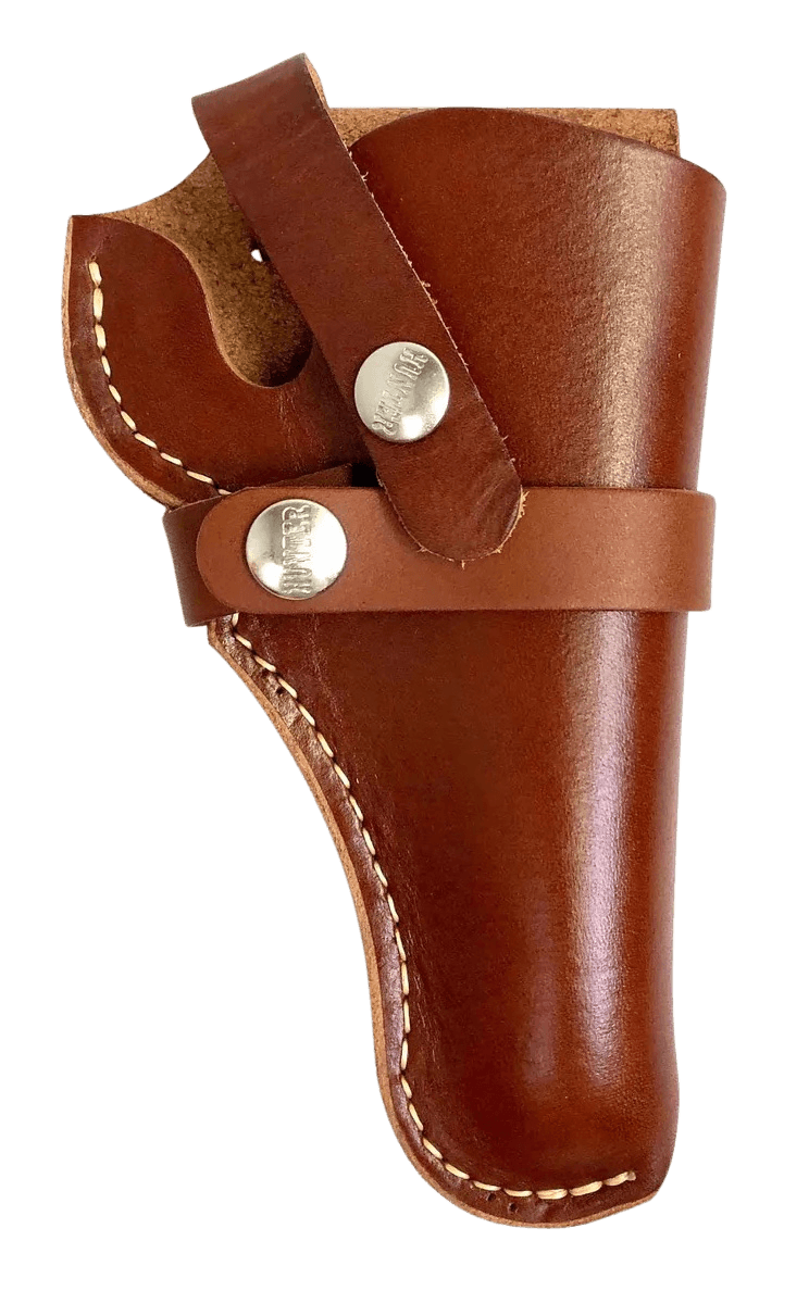 Hunter Company 1100-8 Belt  OWB Size 8 Chestnut Tan Leather Belt Loop Fits DA Revolver Fits 2.75-4" Barrel Right Hand Compatible w/ Hunter Buscadero/Straight Cartridge Belts