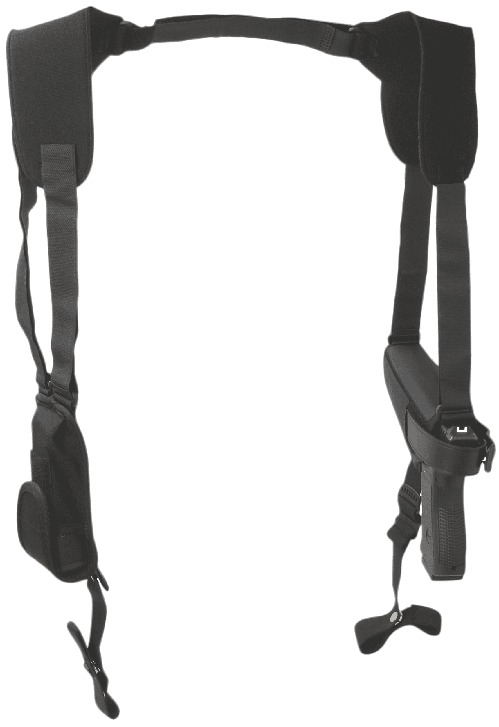 Uncle Mike's 77050 Pro-Pak Horizontal Shoulder Holster Shoulder Size 05 Black Nylon Harness Fits Large Frame Pistol Fits 4.50-5" Barrel Right Hand