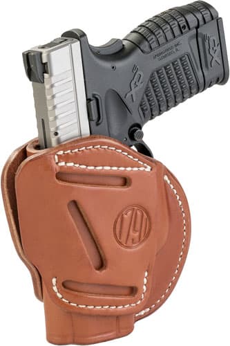 1791 Gunleather 3WH4CBRA 3-Way IWB/OWB Size 04 Classic Brown Leather Belt Loop Fits Walther PPS Fits Taurus G2C Fits Springfield XD/XDS Ambidextrous Hand