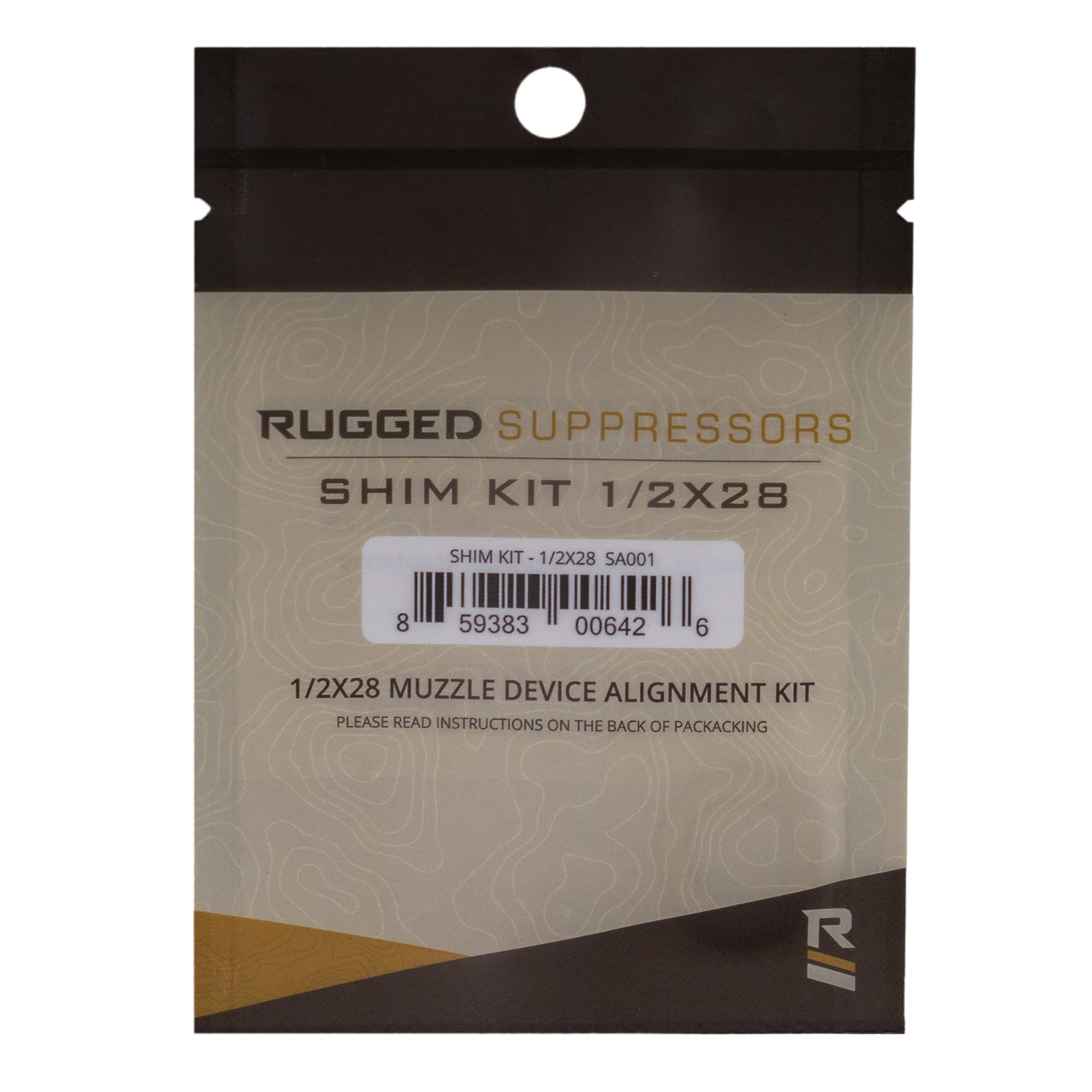 Rugged Suppressor SA001 Shim Kit  for 1/2"-28 tpi