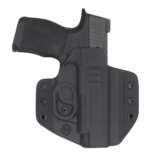 C&G Holsters 0250100 Covert OWB Black Kydex Belt Loop Fits Sig P365 XL Right Hand
