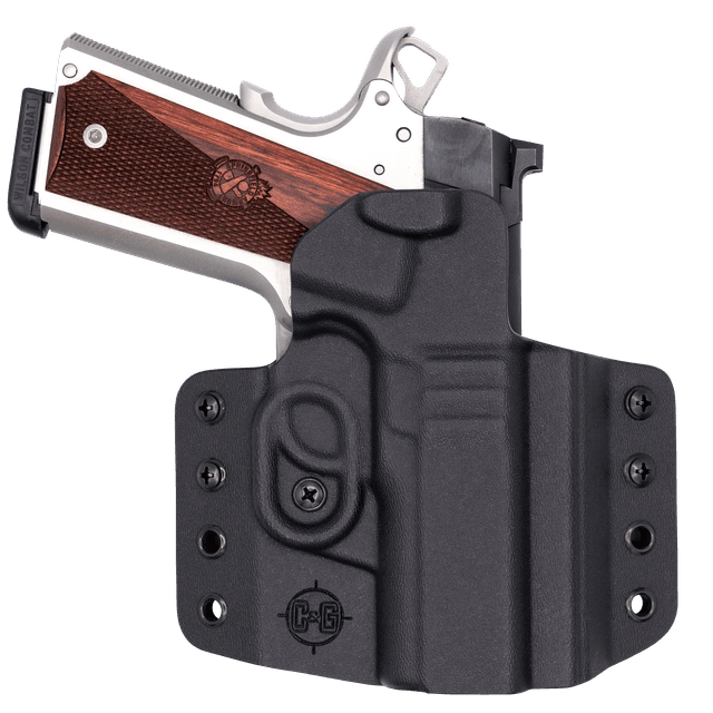 C&G Holsters 1862100 Covert OWB Black Kydex Belt Loop Fits 1911 3.5" Right Hand