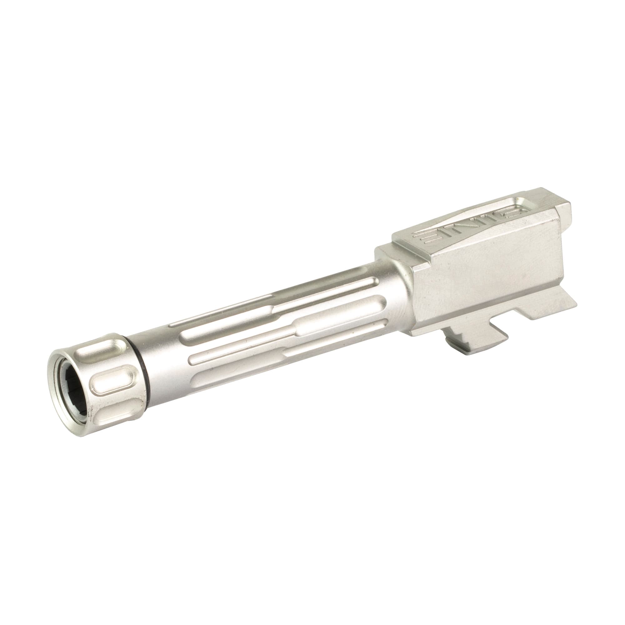 Lantac 9INE 9mm Luger Threaded Barrel for Glock 43 1/2-28 Stainless Silver