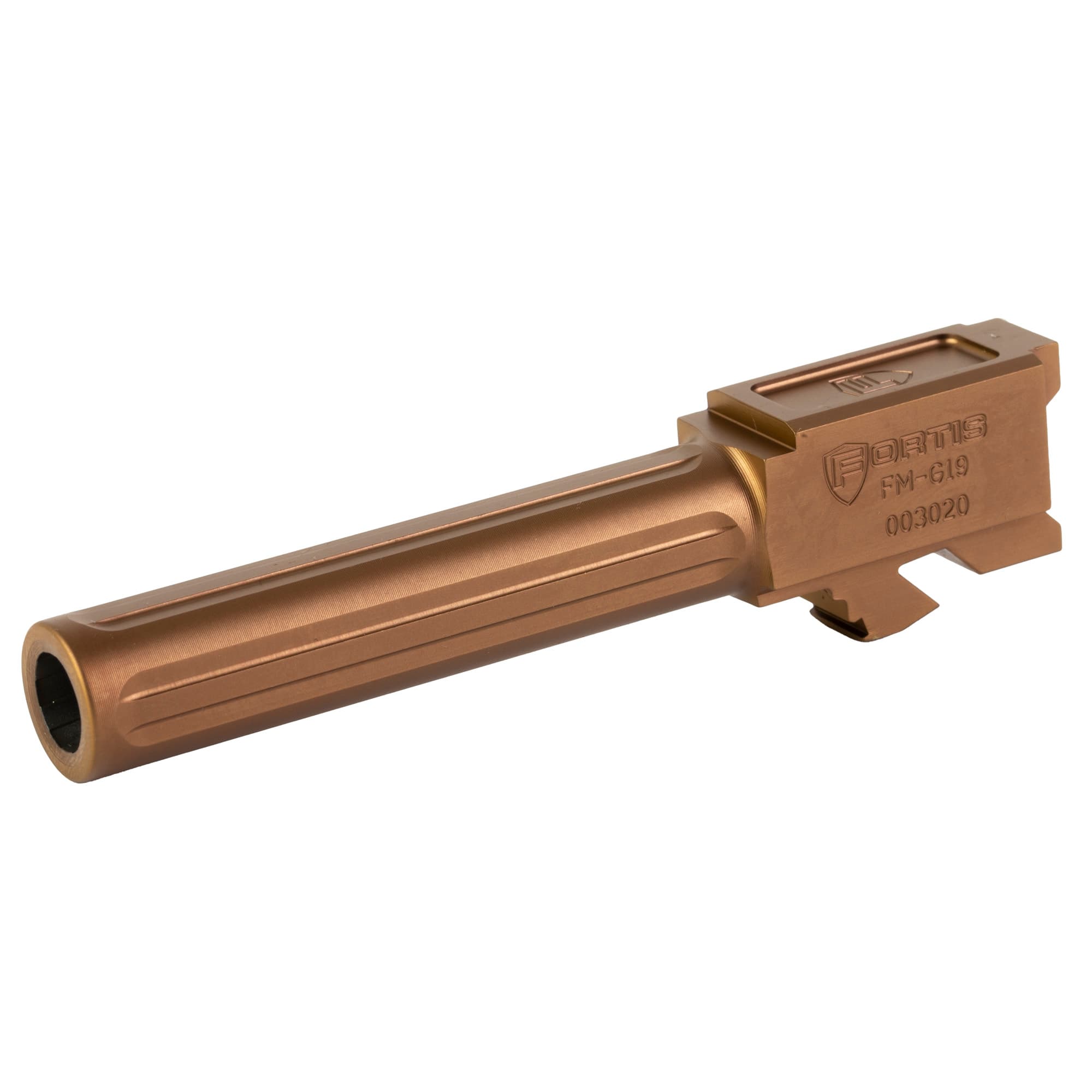Fortis Manufacturing 4in Copper 9mm Glock 19 Barrel Gen1to5 19X