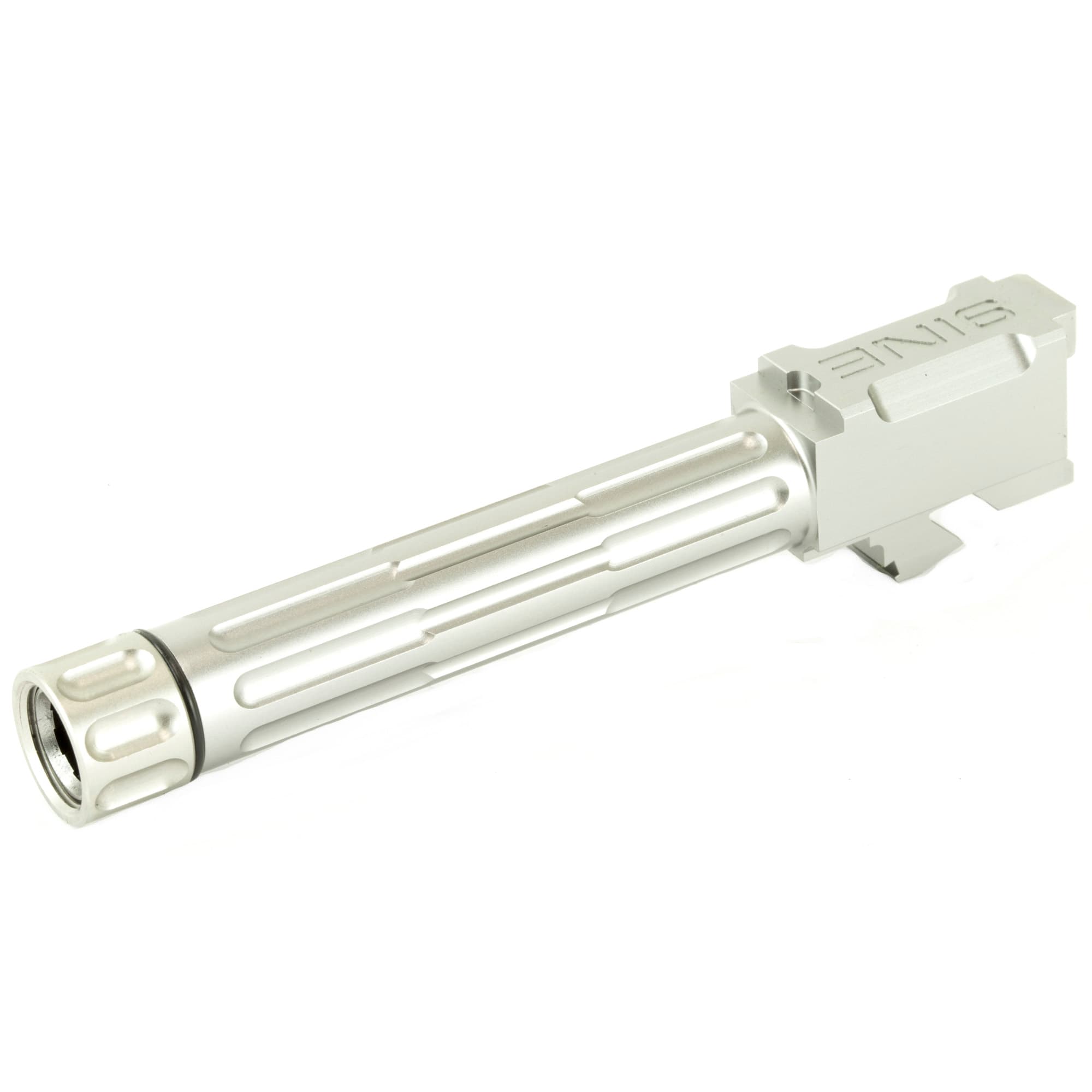 Lantac Glock 19 9mm Fluted Threaded Ss Barrel 1:10 Silver Fits G19
