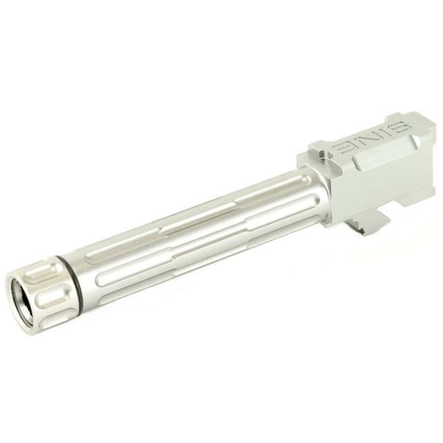 Lantac Glock 19 9mm Fluted Threaded Ss Barrel 1:10 Silver Fits G19