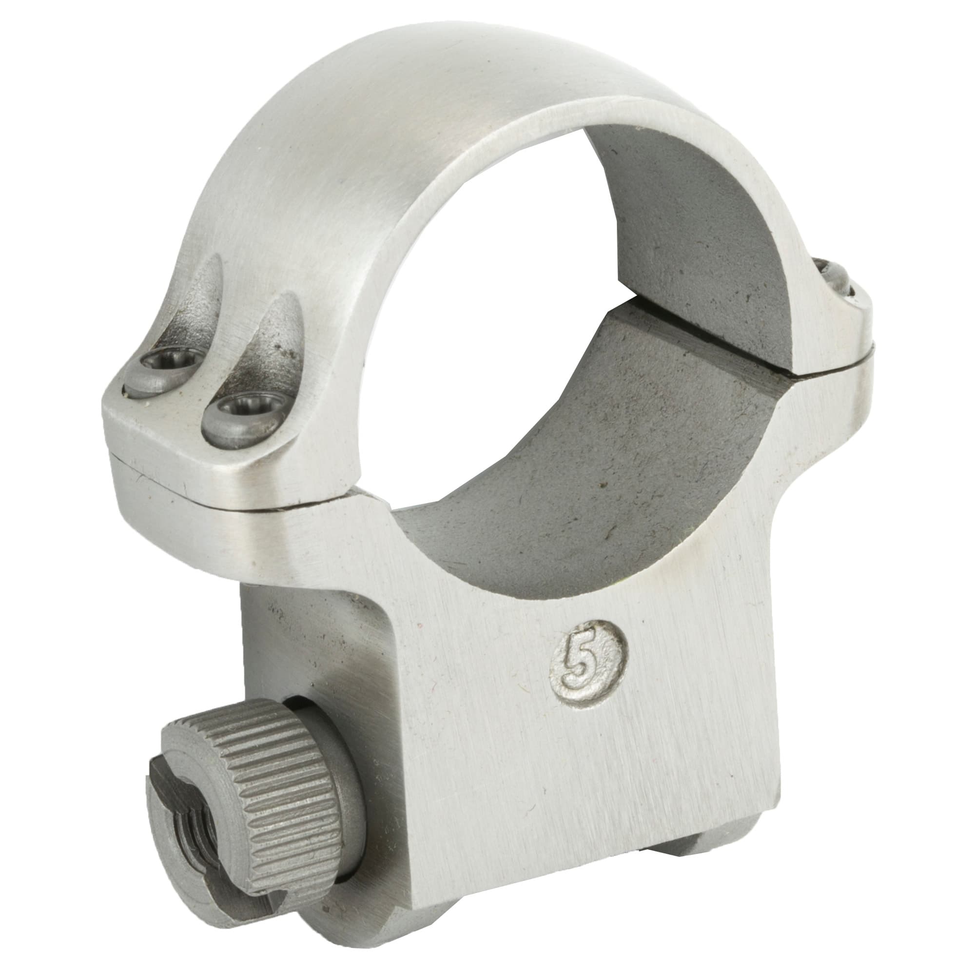 Ruger 1Inch High Silver Steel Scope Ring Single for 52mm Objective