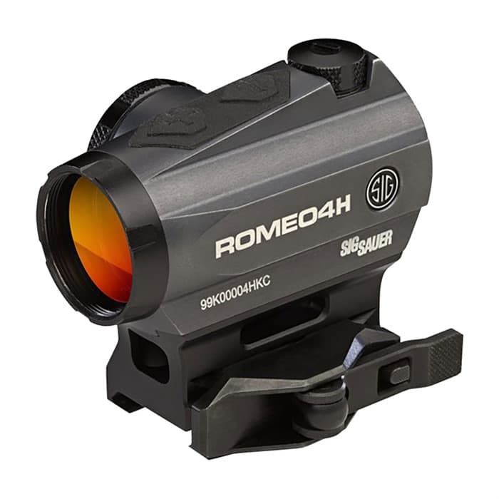 Sig Sauer Romeo4H 1x20mm Green Dot Horseshoe Ballistic Reticle Graphite