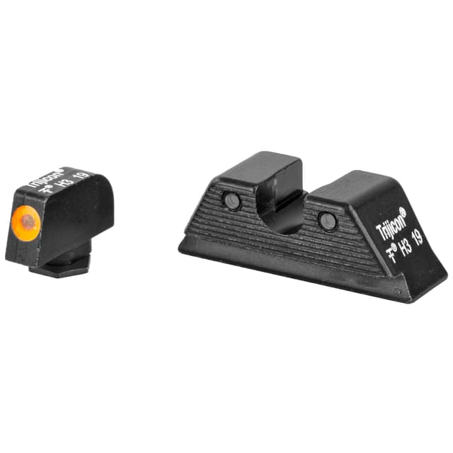 Trijicon HD XR Night Sights Glock MOS Matte Green Orange Front 3 Dot