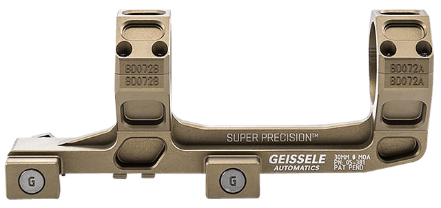 Geissele AR15 Super Precision 30mm Desert Tan Scope Mount Ring Combo
