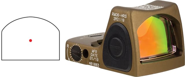 Trijicon RMR Type 2 3.25 MOA Red Dot Coyote Brown Reflex Sight for Pistols