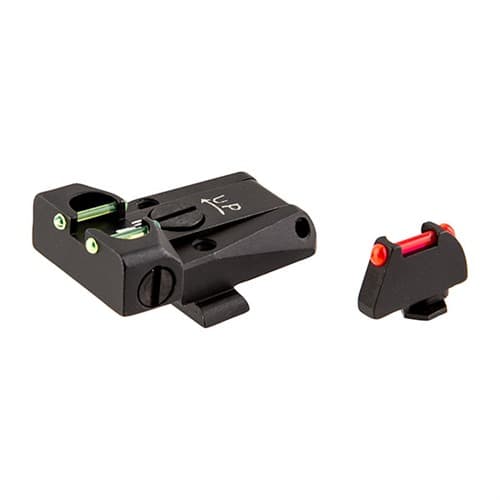 L.P.A. Sights Fiber Optic Adjustable Glock Sight Set Red Green