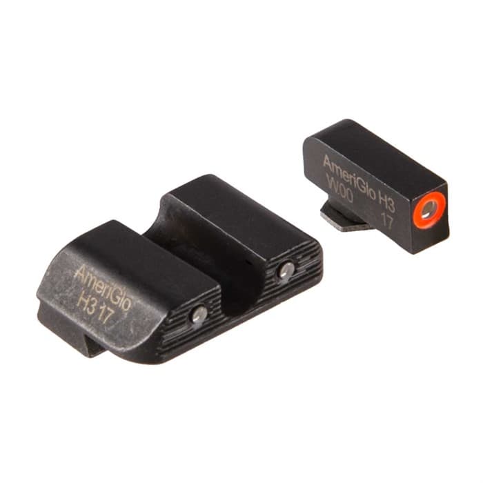 AmeriGlo Agent Glock Gl-852 Green Orange 3-Dot ProGlo U-Notch Sights
