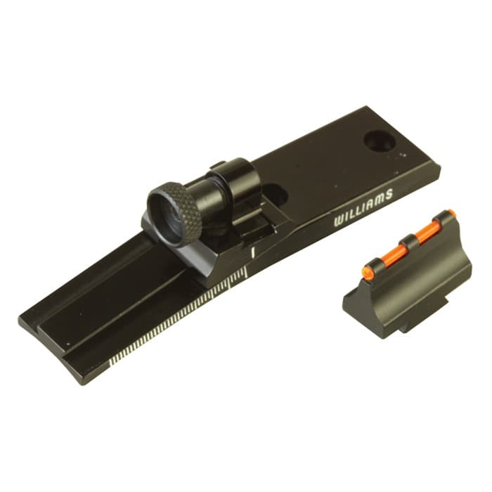 Williams Gun Sight Fire Sight Peep Set Ruger 10/22 Steel Fiber Optic Front