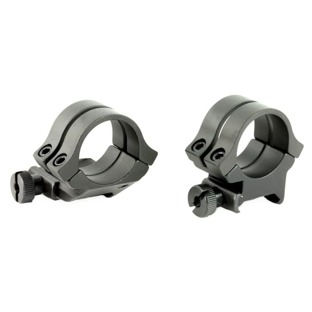 Weaver Quad Lock Detachable Rings 1in High Extended Matte for 1in Scope Mounting