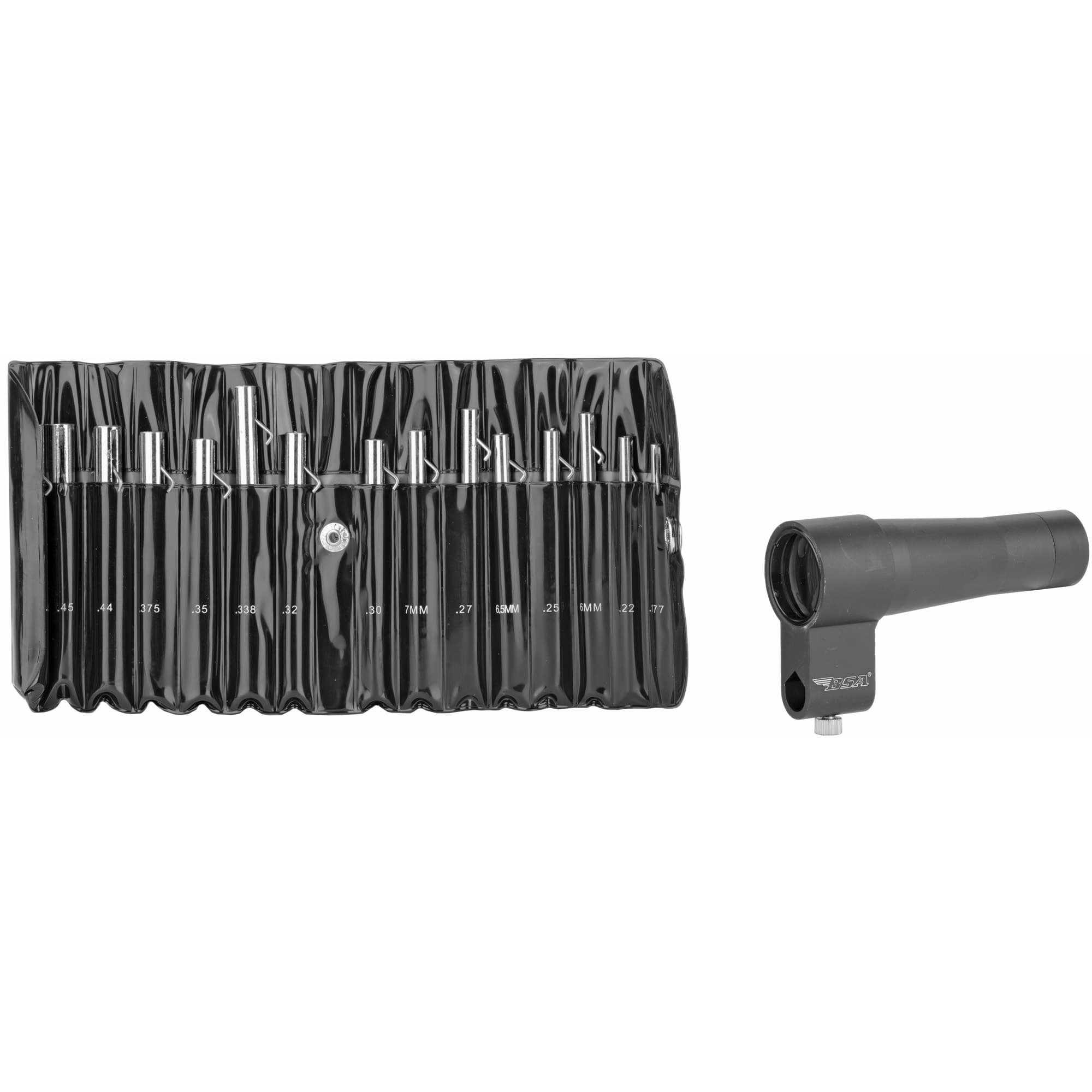 BSA Optics Bore Sight Kit Pistol Rifle Arbors Soft Case