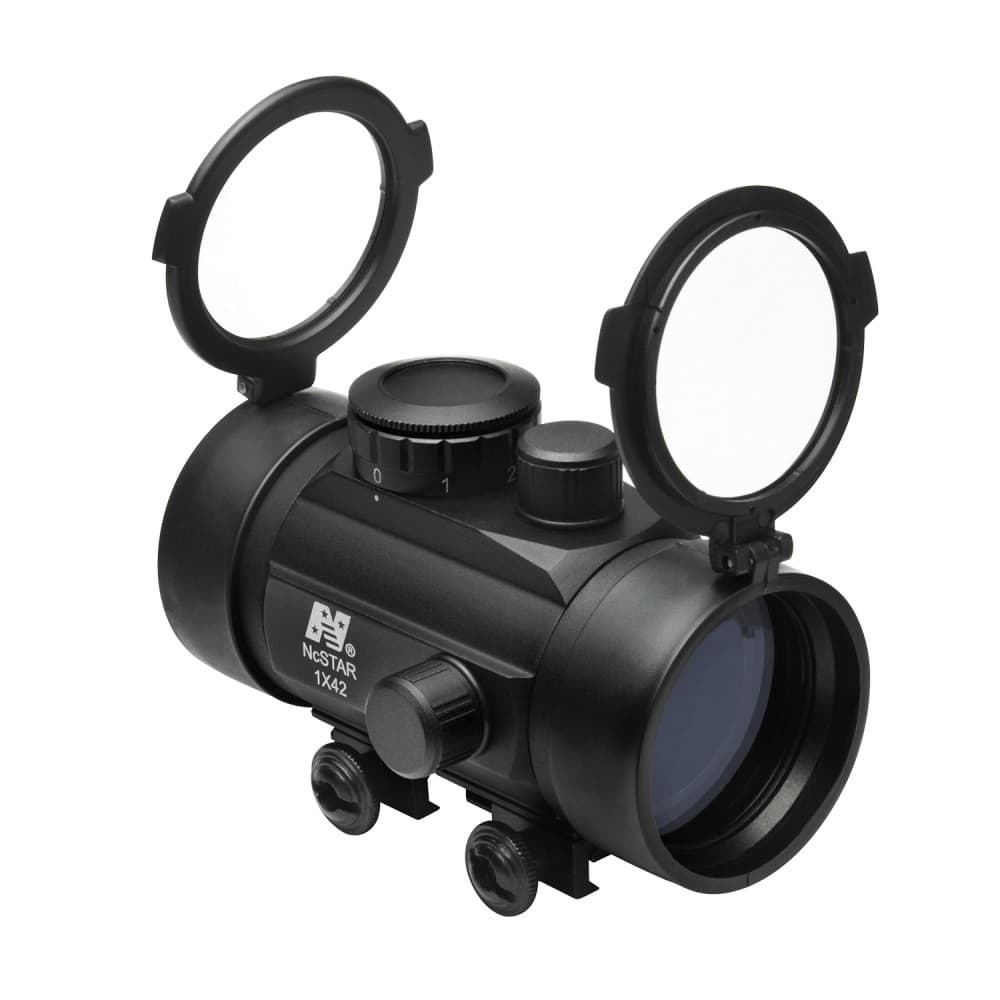 Ncstar 42mm Red Dot Tube Reflex Optic for Rifles Shotguns Pistols Seven Brightness Settings