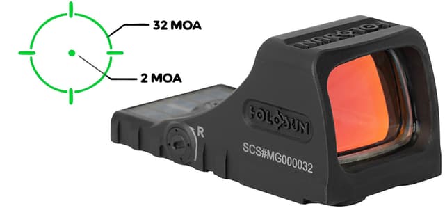 Holosun SCS Solar Charging Sight Red Dot Green Circle Red Dot Glock MOS