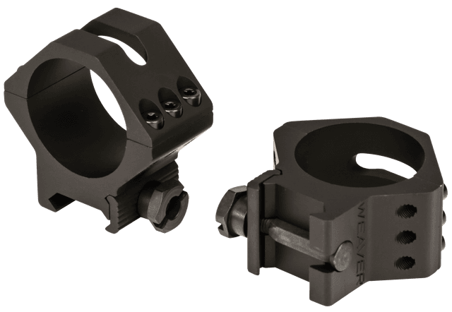Weaver Six-Hole Picatinny Rings 34mm Low Matte