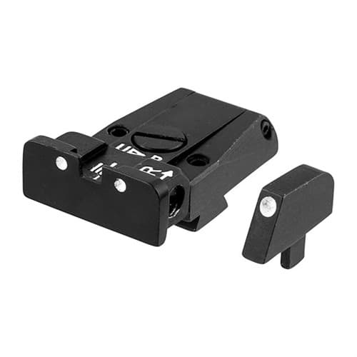 L.P.A. Sights Browning Vigilant Adjustable Sight Set for Browning Pistols 3-Dot White