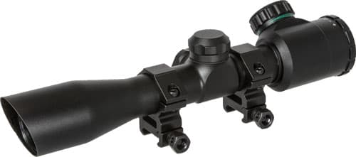 Truglo 4x32mm Compact Crossbow Scope with Weaver Style Rings Rangefinding Reticle