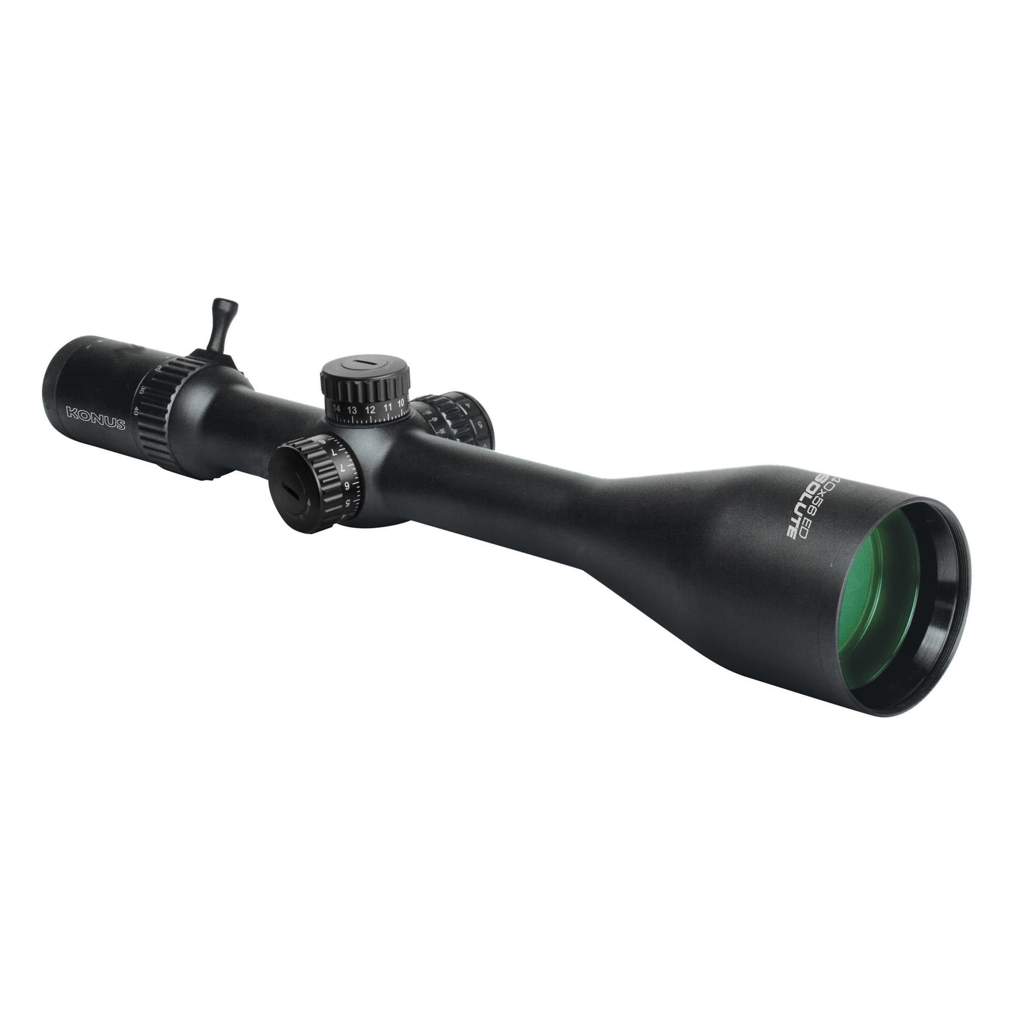 Konus Optics Absolute Rifle Scope 5-40x56 Illuminated 550 Ballistic Reticle 30mm