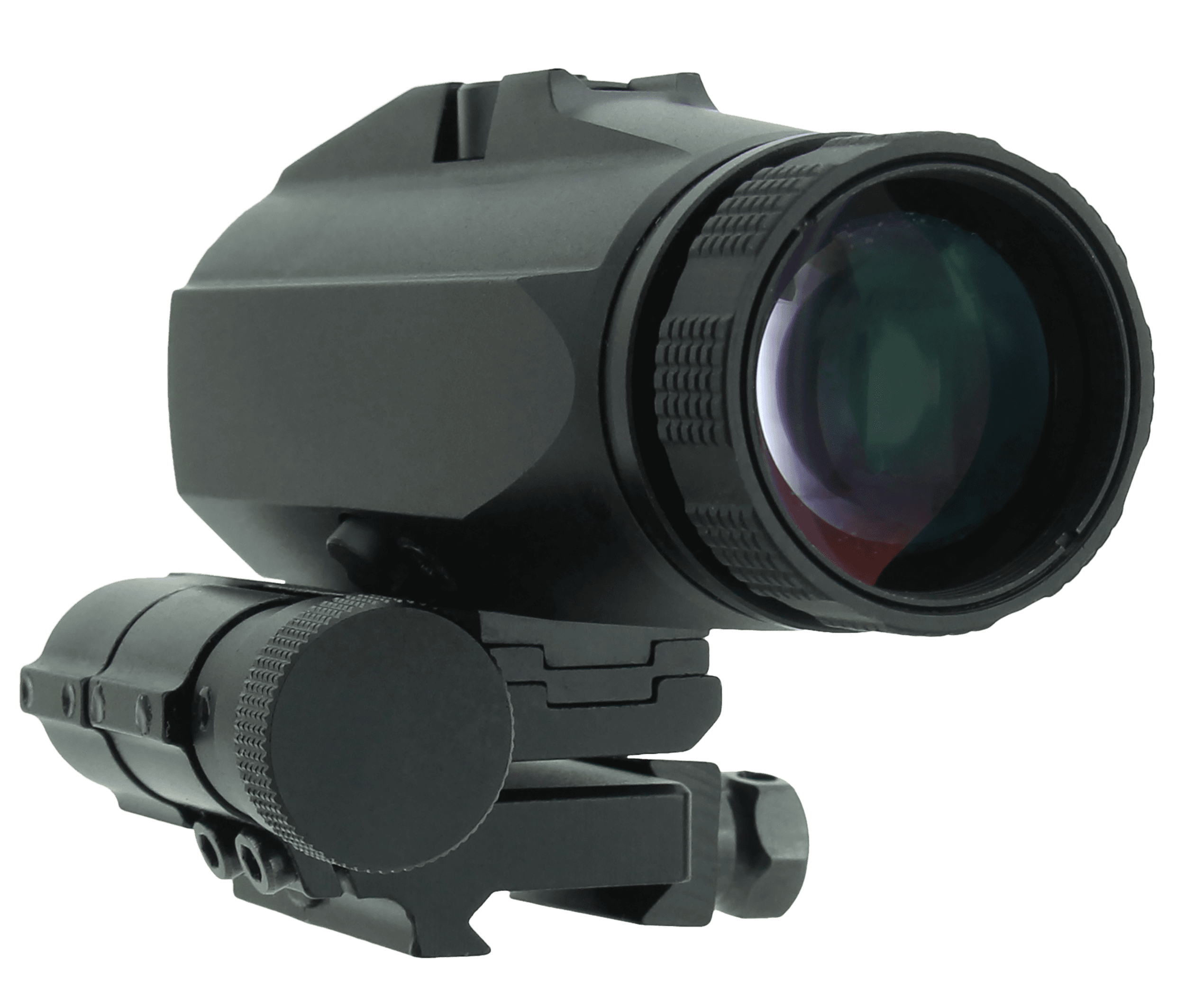TacFire Rdx3mb Flip To Side Magnifier 3x 30mm Picatinny Green Multicoated for Red Dot Sights