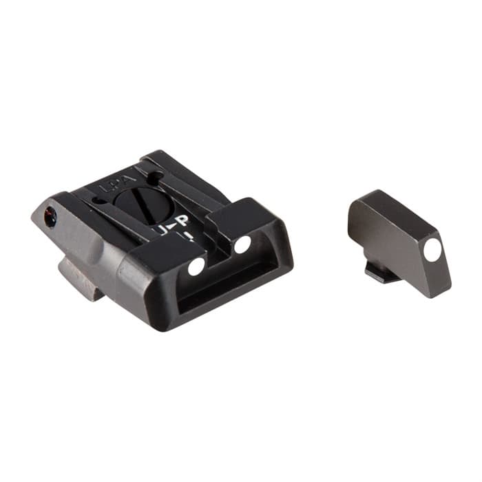 L.P.A. Sights Fully Adjustable Glock Sight Set with Luminova Green Night Sight
