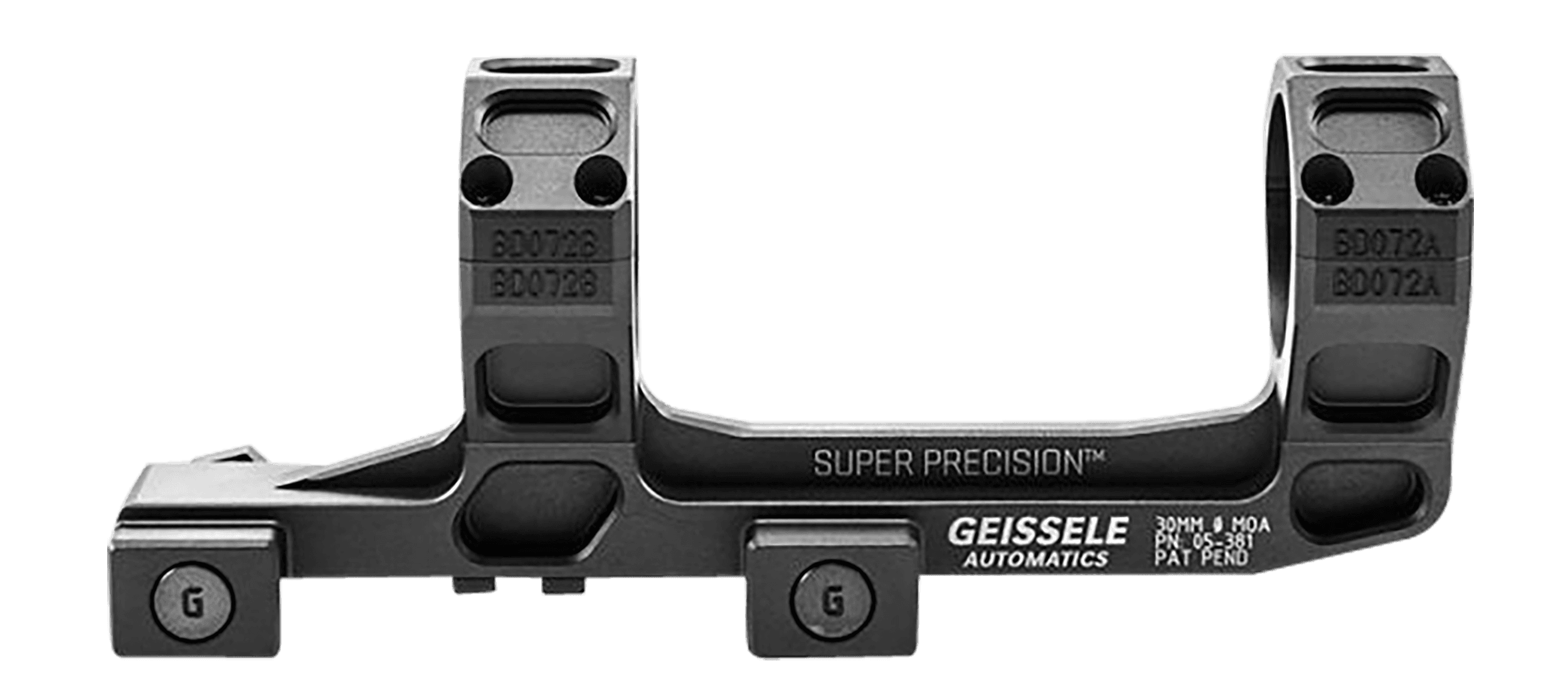 Geissele Automatics Super Precision 30mm Scope Mount Ring Combo Anodized