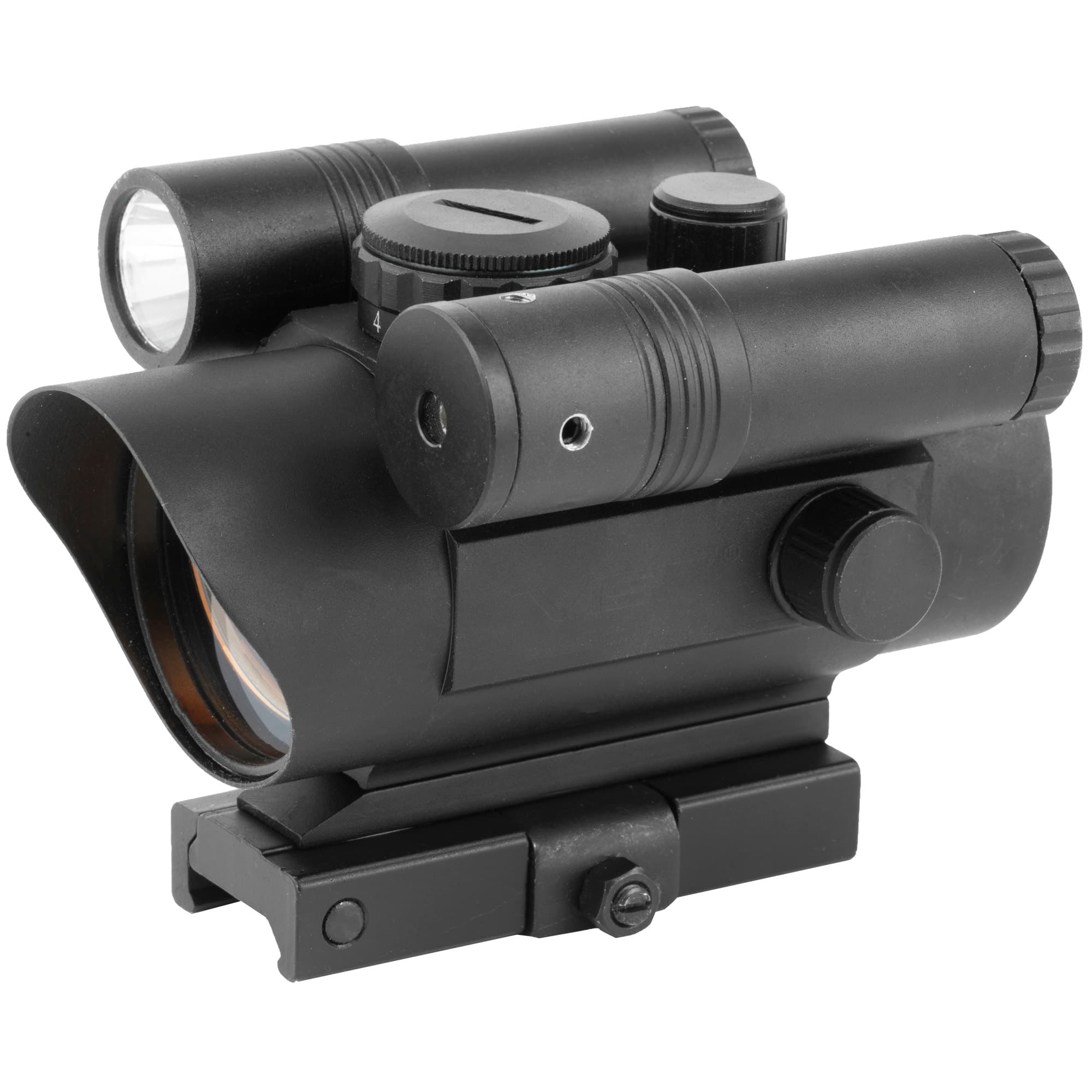 Ncstar Red Dot Sight Green Laser Flashlight 42mm Objective Picatinny Weaver