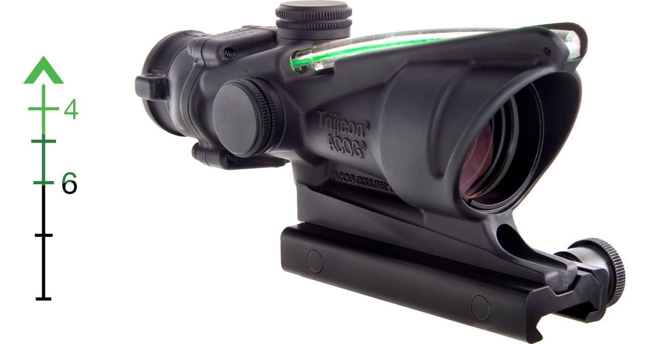 Trijicon ACOG 4x Rifle Scope with 32mm Objective Green Chevron BDC Reticle TA51 Mount